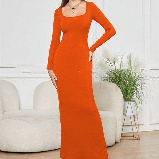 Luxe Divine Collection ~ Long Sleeve Narrow Dress with Belly Compression and Butt-Lifting