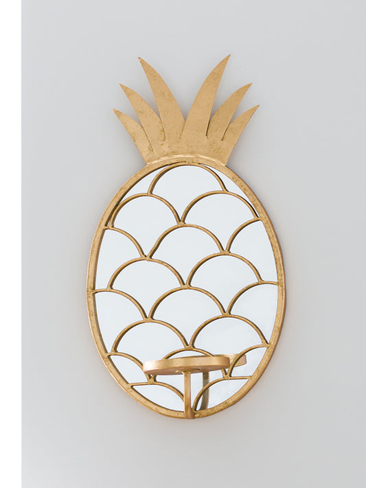 Luxe Divine Collection ~ Candlestick Luxury Wrought Iron Pineapple Shaped Wall Decoration