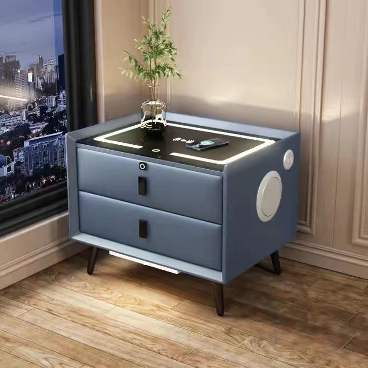 Luxe Divine Collection ~ Modern Minimalist Smart Solid Wood Bedside Table Luxury