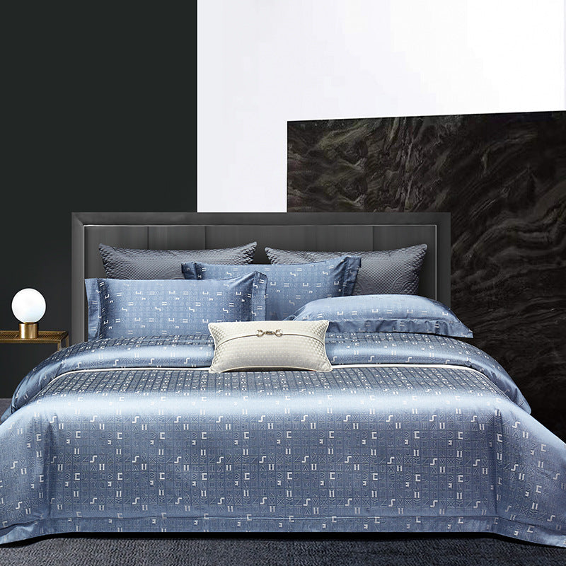 Luxe Divine Collection ~ Luxury Jacquard Cotton Four-piece Bedding Set