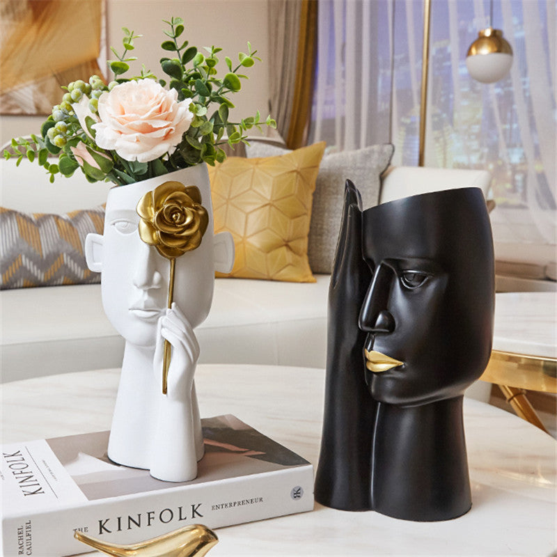 Luxe Divine Collection ~ Vase Decoration Face Art Luxury Home Decoration