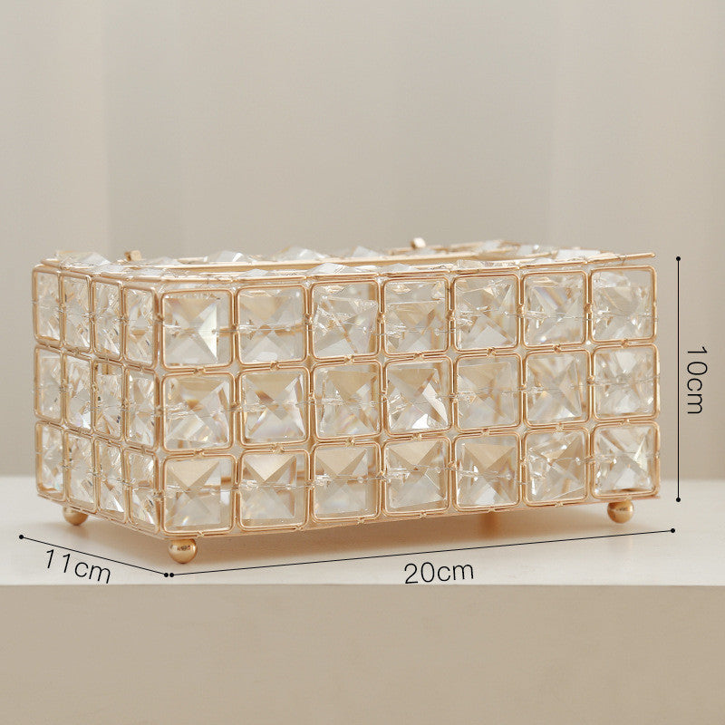 Luxe Divine Collection ~ Nordic Light Luxury Crystal Glass Tissue Box