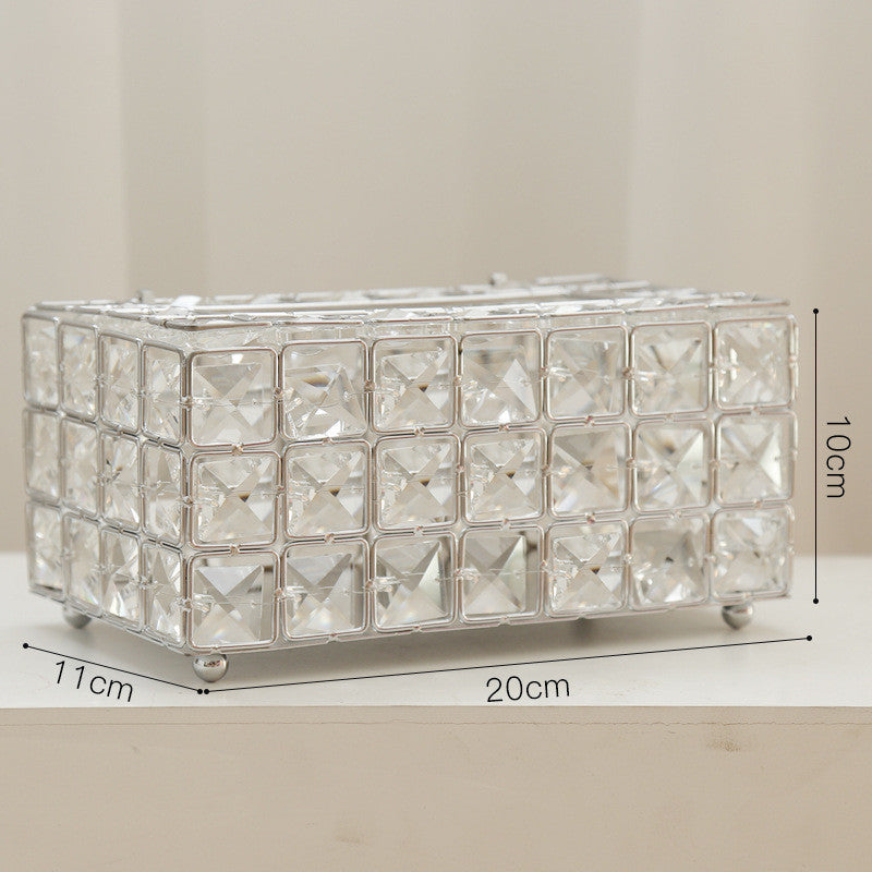 Luxe Divine Collection ~ Nordic Light Luxury Crystal Glass Tissue Box