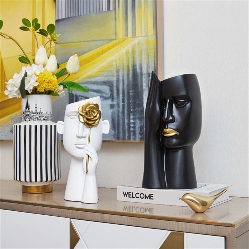 Luxe Divine Collection ~ Vase Decoration Face Art Luxury Home Decoration