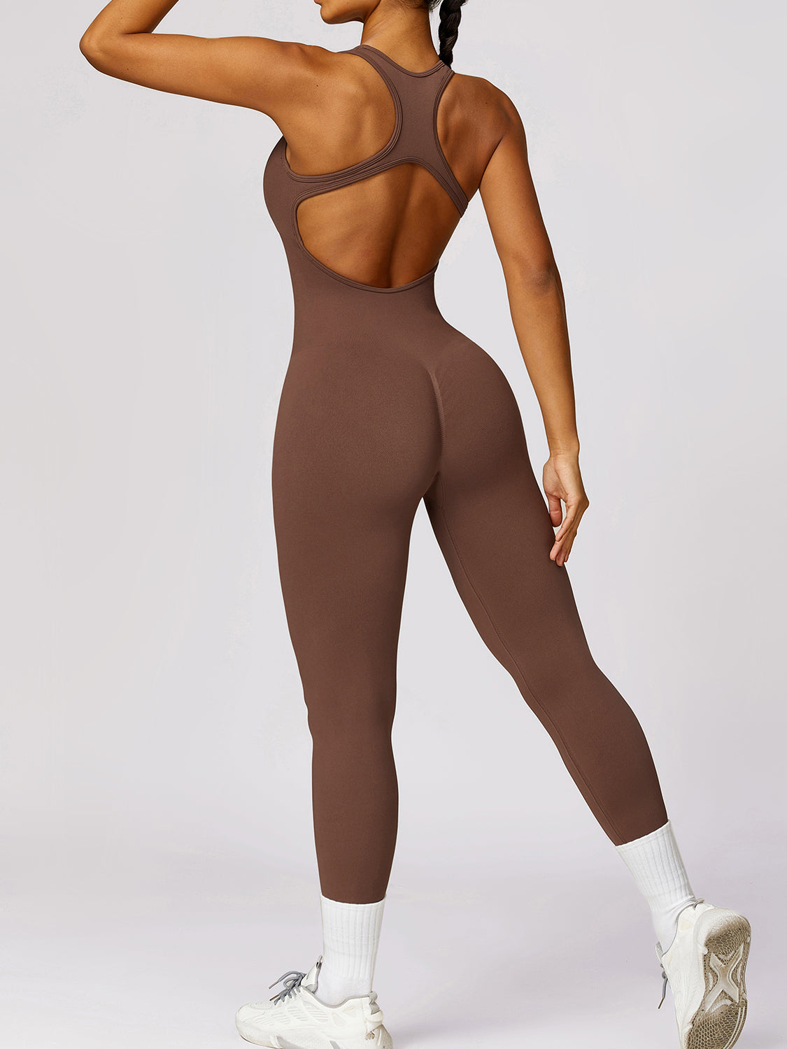 Luxe Divine Collection ~ Basic Bae Sleeveless Cutout Racerback Active Jumpsuit