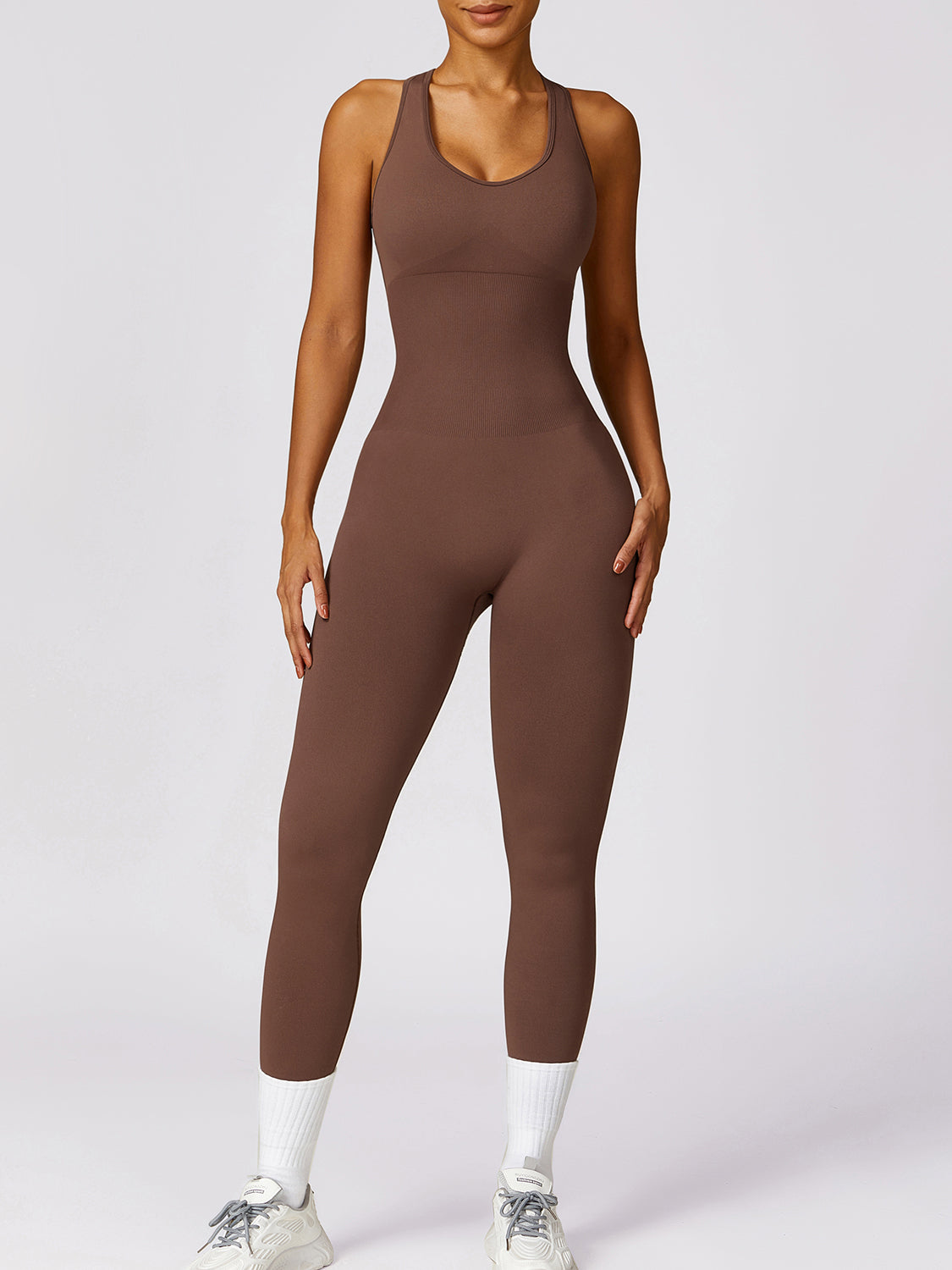 Luxe Divine Collection ~ Basic Bae Sleeveless Cutout Racerback Active Jumpsuit