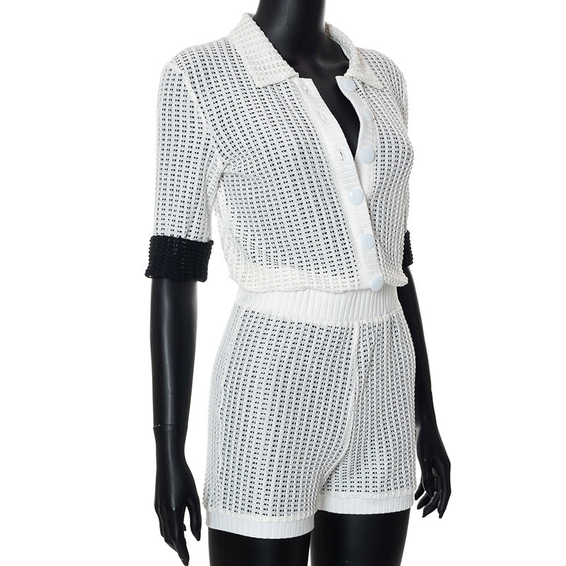 Luxe Divine Collection ~ Women's Lapel Button Contrast Suit