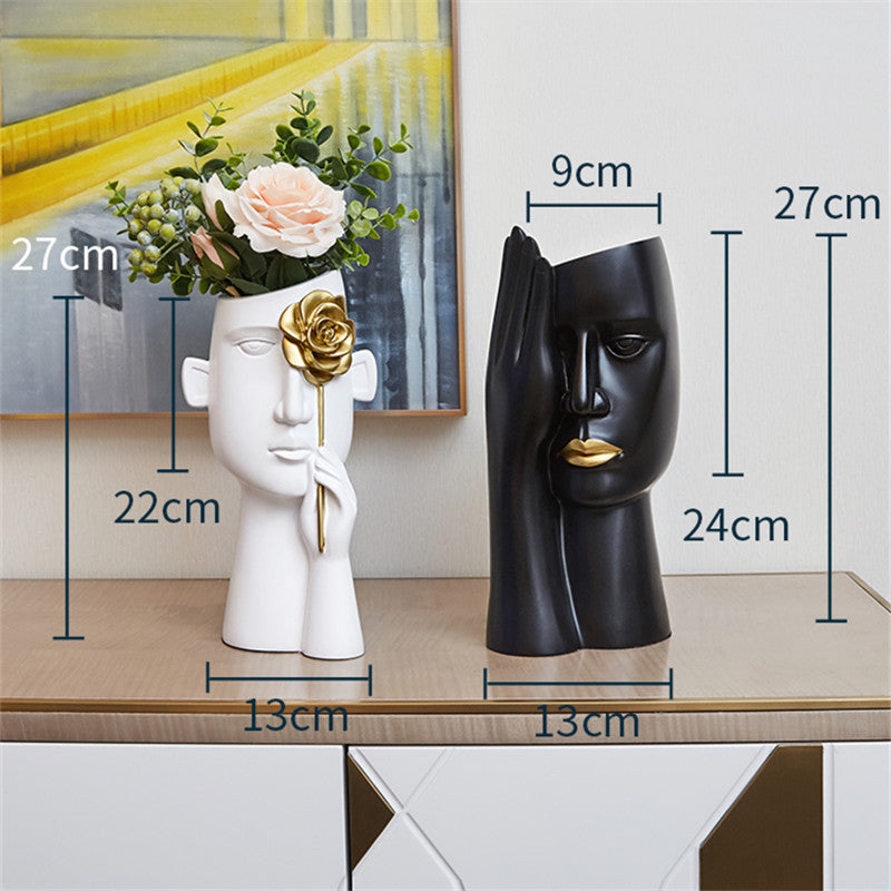 Luxe Divine Collection ~ Vase Decoration Face Art Luxury Home Decoration