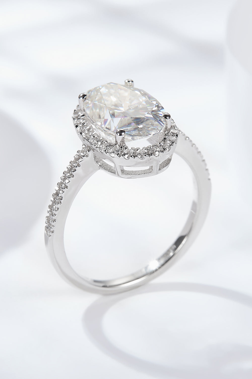 Luxe Divine Collection ~ 4.5 Carat Moissanite Halo Ring