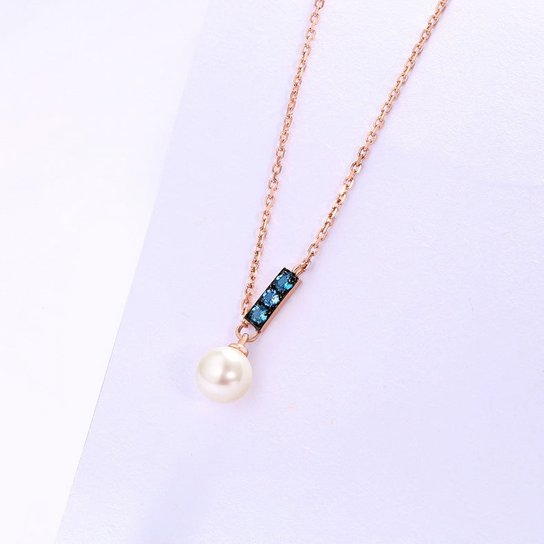 Luxe Divine Collection ~ 14K Rose Gold Pearl Necklace Pendant