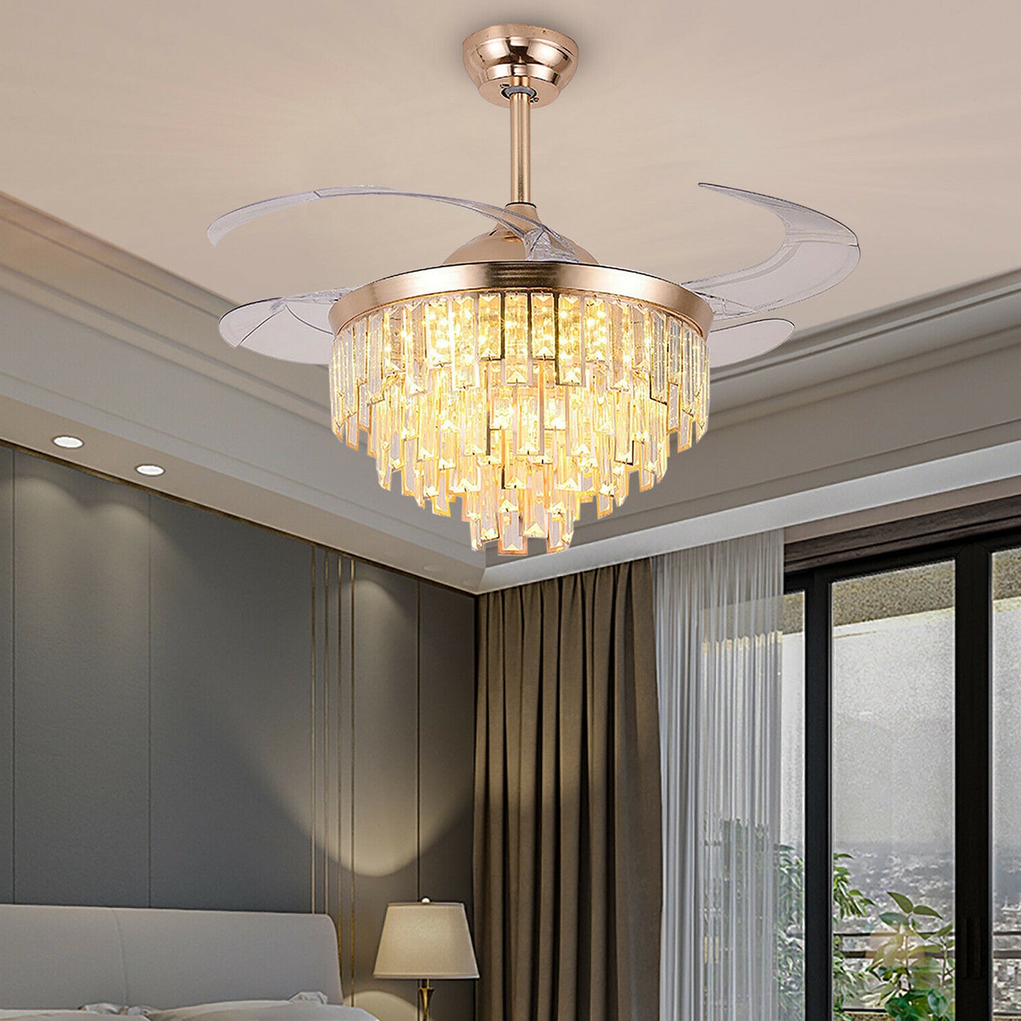 Luxe Divine Collection ~ Luxury Crystal European Fan Light Restaurant