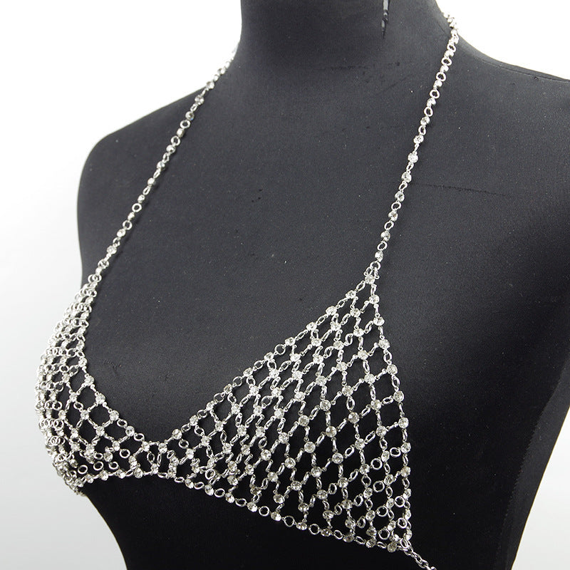 Luxe Divine Collection ~ Body Chains Artificial Diamond Chest Necklace