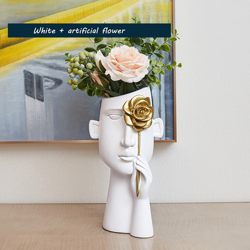 Luxe Divine Collection ~ Vase Decoration Face Art Luxury Home Decoration