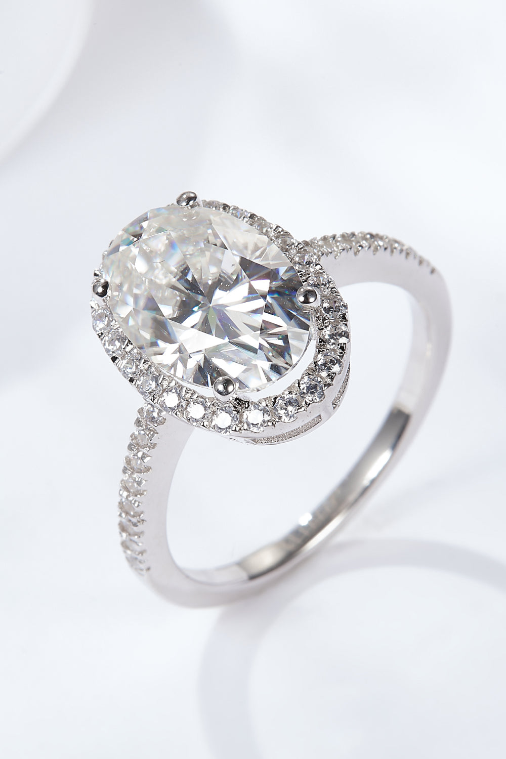 Luxe Divine Collection ~ 4.5 Carat Moissanite Halo Ring