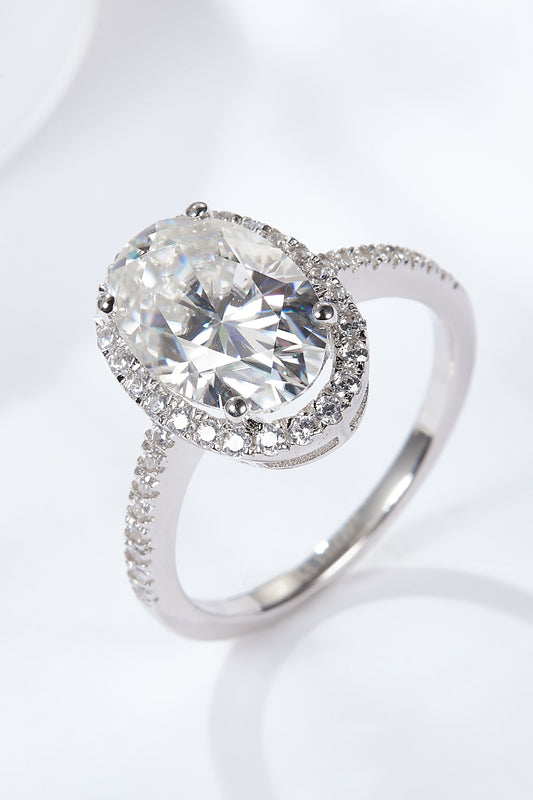 Luxe Divine Collection ~ 4.5 Carat Moissanite Halo Ring