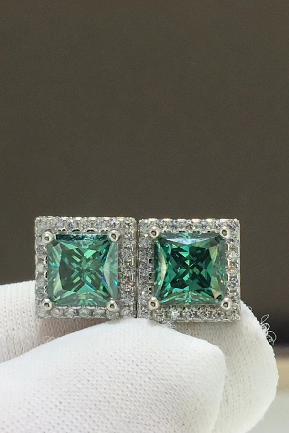 Luxe Divine Collection ~ 2 Carat Moissanite Square Stud Earrings