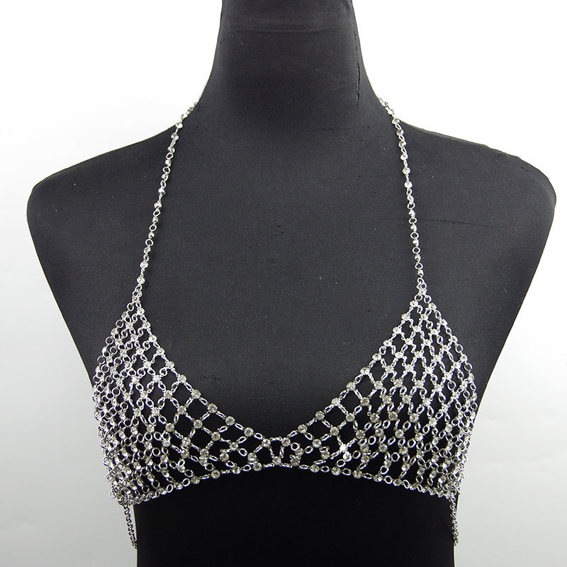 Luxe Divine Collection ~ Body Chains Artificial Diamond Chest Necklace