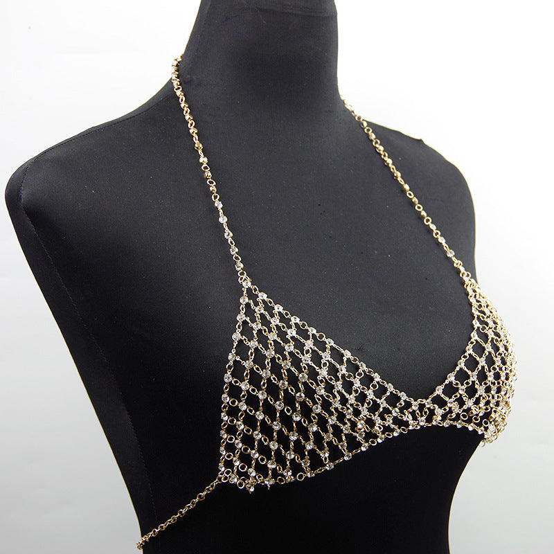 Luxe Divine Collection ~ Body Chains Artificial Diamond Chest Necklace