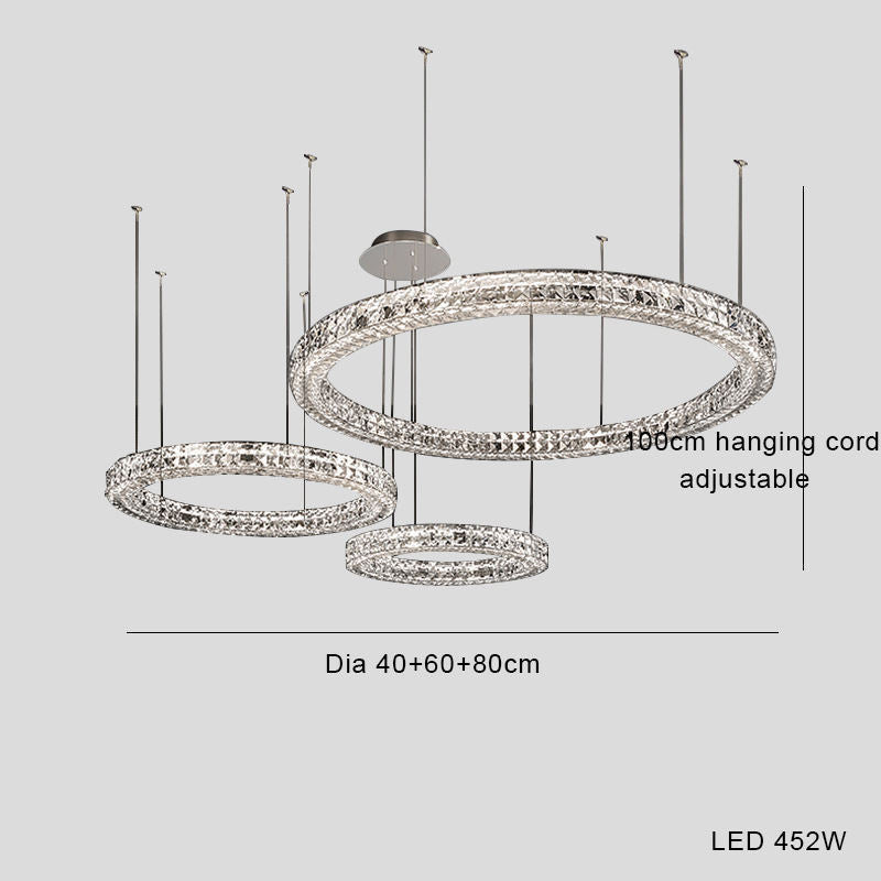 Luxe Divine Collection ~ Luxury Style Crystal Chandelier Modern Simple Led