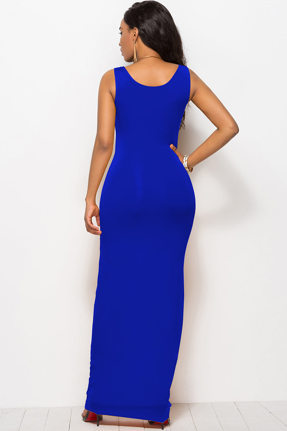 Luxe Divine Collection ~ Scoop Neck Wide Strap Maxi Dress