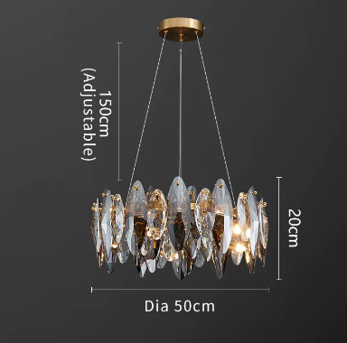 Luxe Divine Collection ~ Luxury Crystal Modern Minimalist Chandelier