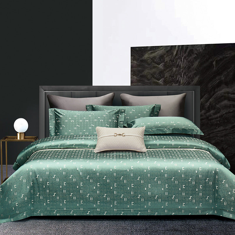 Luxe Divine Collection ~ Luxury Jacquard Cotton Four-piece Bedding Set