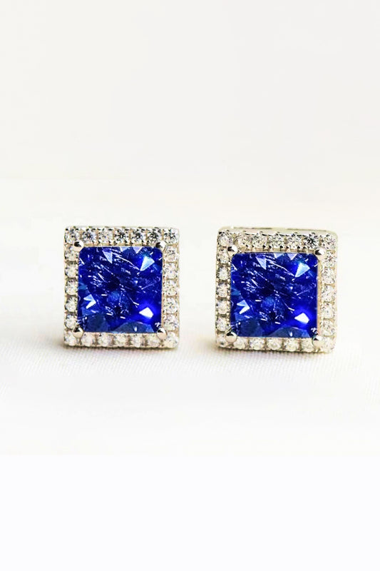 Luxe Divine Collection ~ 925 Sterling Silver 4 Carat Moissanite Square Earrings