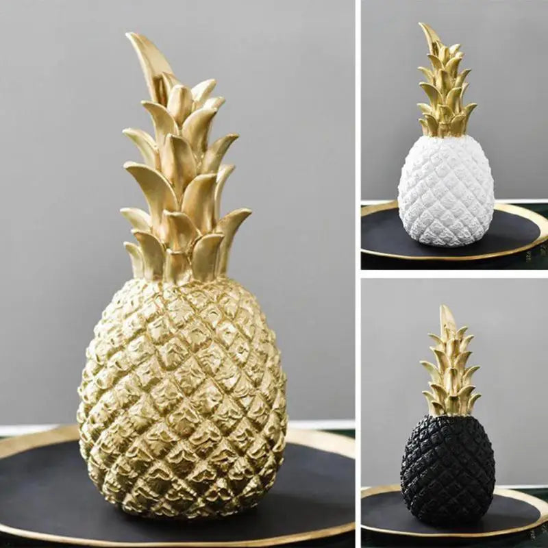 Luxe Divine Collection ~ Nordic Style Resin Gold Pineapple Home Decor