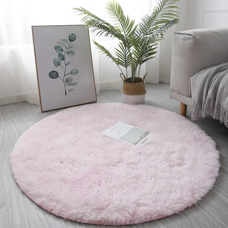 Luxe Divine Collection ~ Super Soft Fluffy Plush Round Rug/Carpet