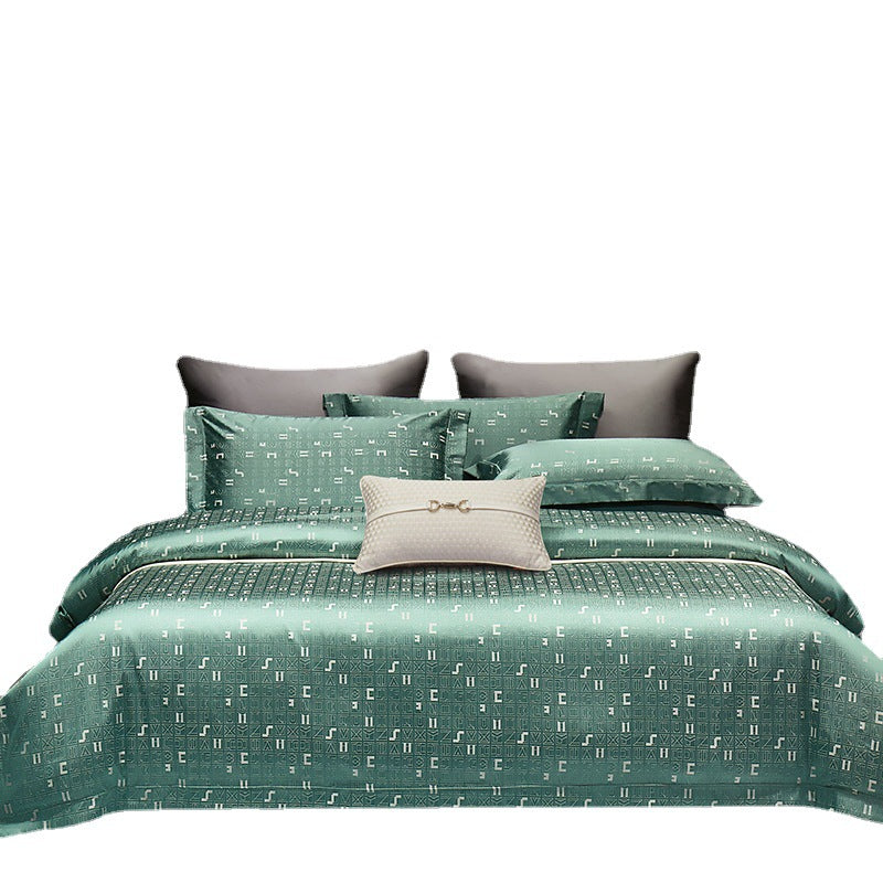 Luxe Divine Collection ~ Luxury Jacquard Cotton Four-piece Bedding Set