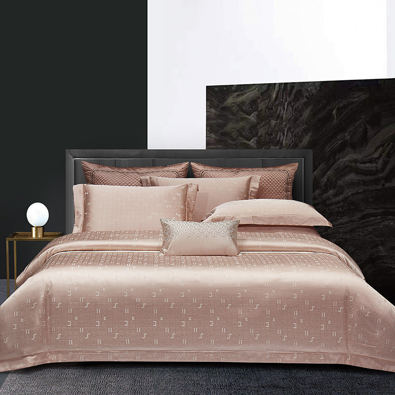 Luxe Divine Collection ~ Luxury Jacquard Cotton Four-piece Bedding Set