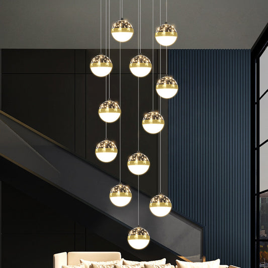 Luxe Divine Collection ~ Nordic Luxury Villa Duplex Staircase Chandelier