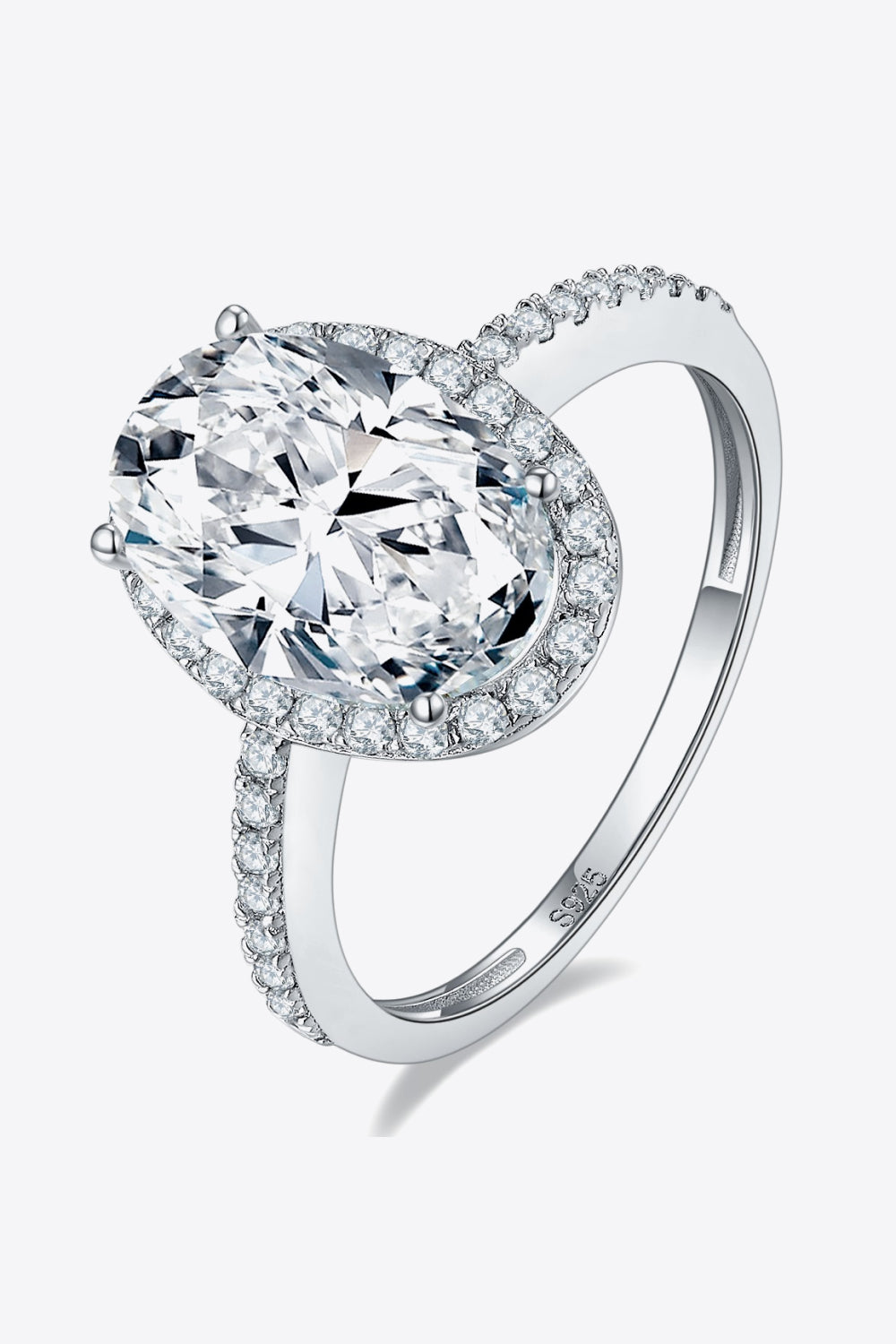 Luxe Divine Collection ~ 4.5 Carat Moissanite Halo Ring