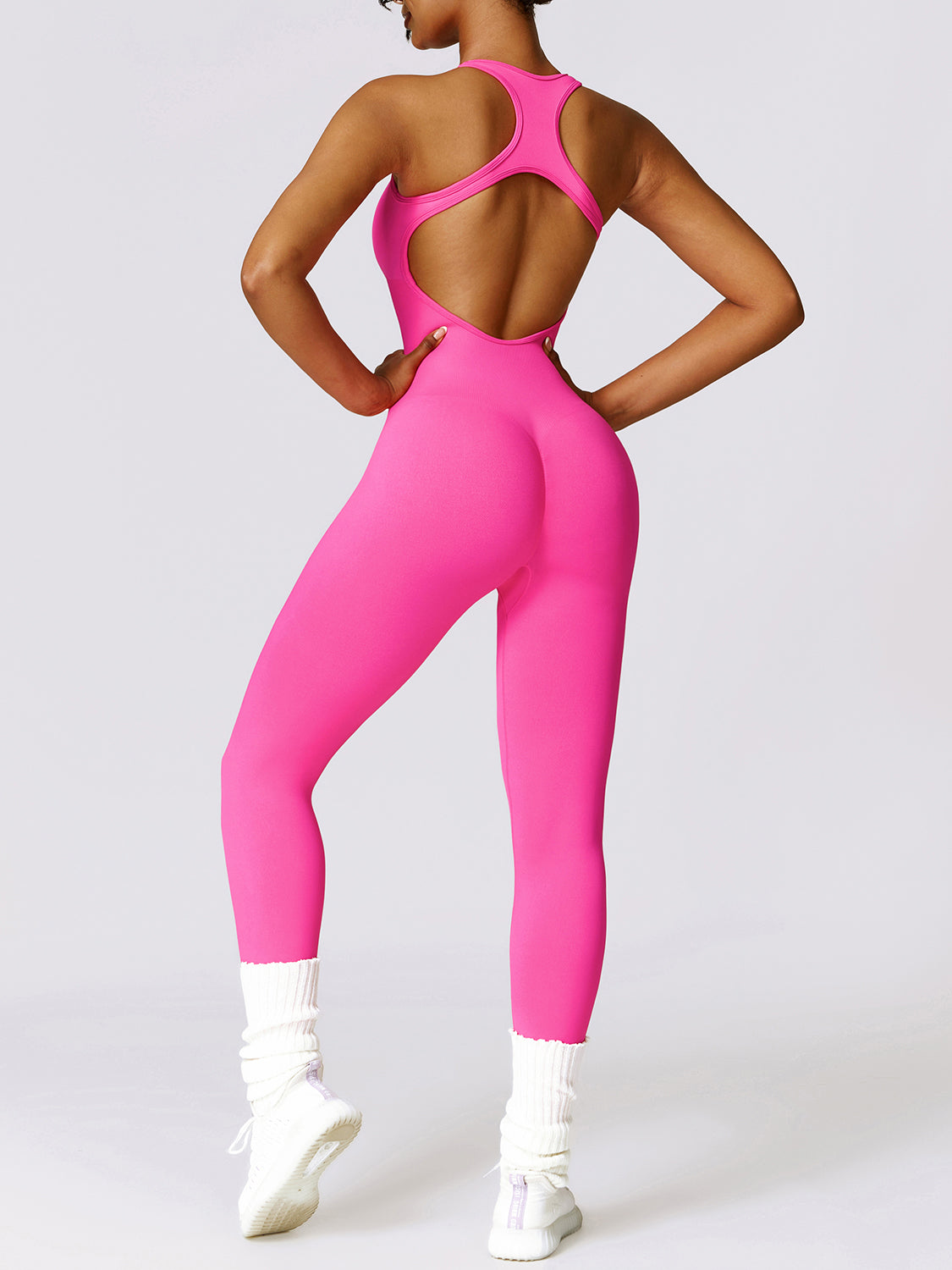 Luxe Divine Collection ~ Basic Bae Sleeveless Cutout Racerback Active Jumpsuit