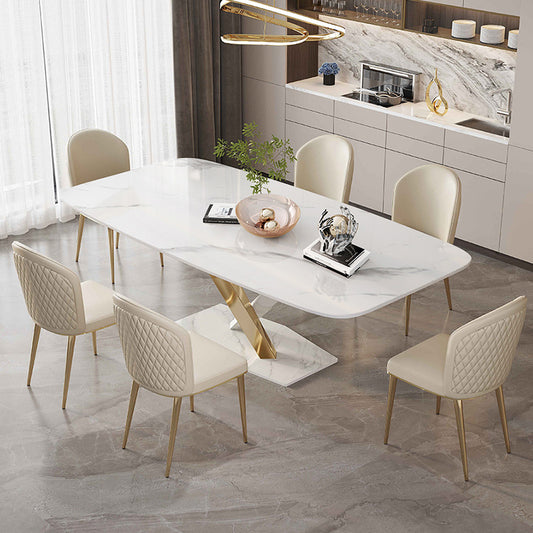 Luxe Divine Collection ~ Small Household Stainless Steel Dining Table And Chair Combination