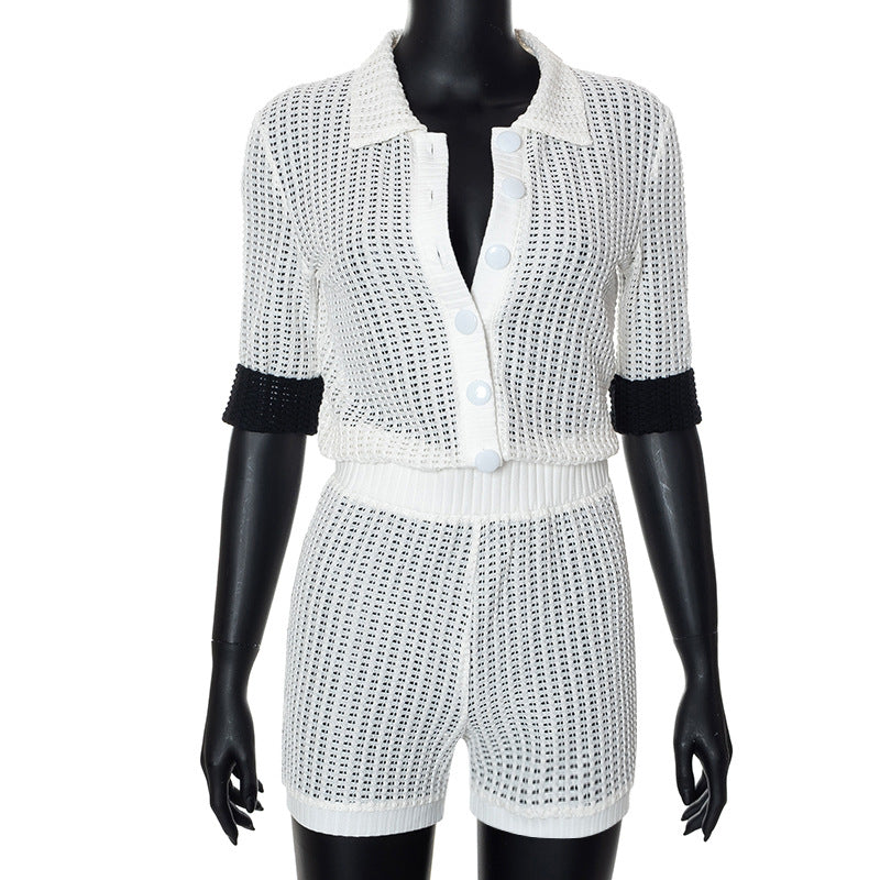 Luxe Divine Collection ~ Women's Lapel Button Contrast Suit