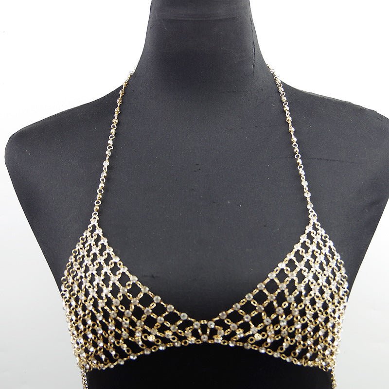 Luxe Divine Collection ~ Body Chains Artificial Diamond Chest Necklace