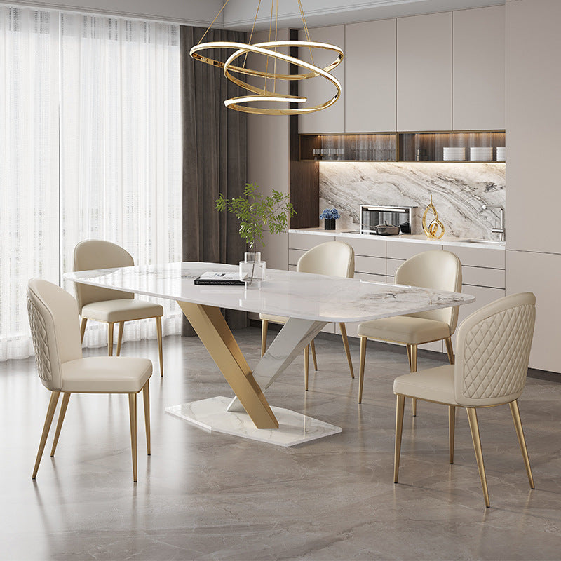 Luxe Divine Collection ~ Small Household Stainless Steel Dining Table And Chair Combination