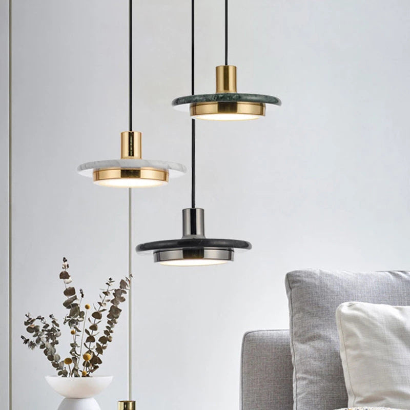 Luxe Divine Collection ~ Nordic Round Marble Minimalist Chandelier