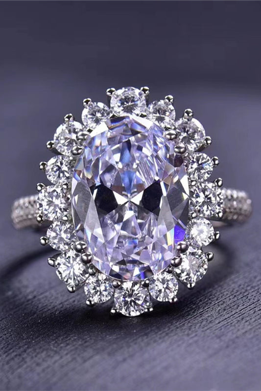 Luxe Divine Collection ~ 8 Carat Oval Moissanite Ring