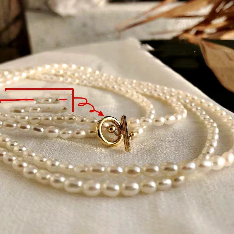 Luxe Divine Collection ~ French Elegant Luxury Natural Pearl Necklace