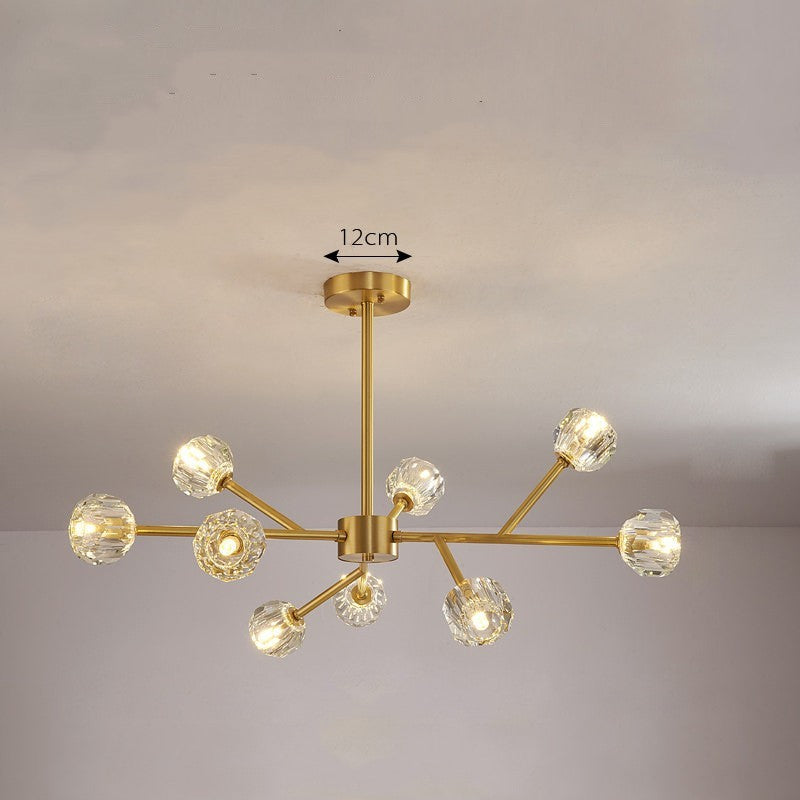 Luxe Divine Collection ~ Nordic Chandelier Modern Crystal All Copper Luxury Chandelier