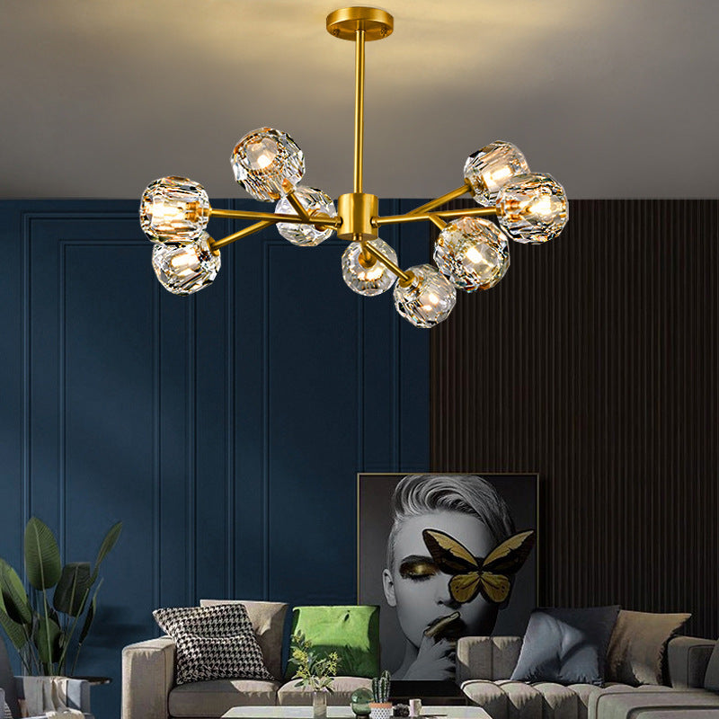 Luxe Divine Collection ~ Nordic Chandelier Modern Crystal All Copper Luxury Chandelier