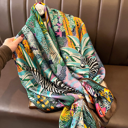 Luxe Divine Collection ~ Vintage Printed Silk Scarf